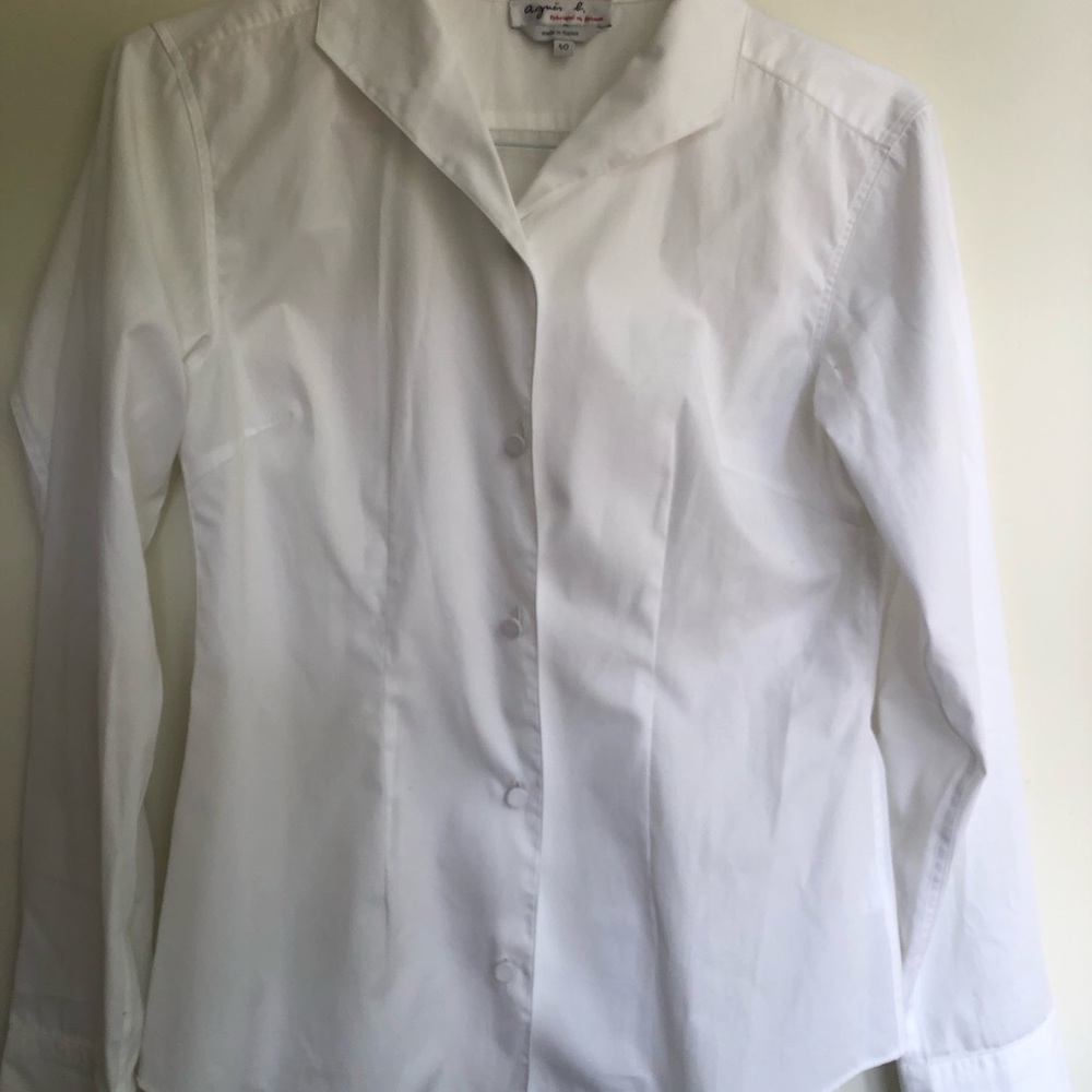 Agnès b. White cotton shirt